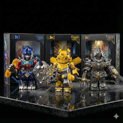 Minifig-Scale Buildable Transformers Mech Figures
